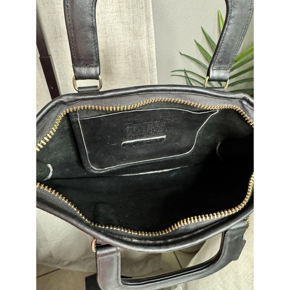 Vtg COACH Bonnie Cashin‎ Slim Satchel Bag Black NYC Talon Zip 9525 Glue In 70's - Picture 8 of 10